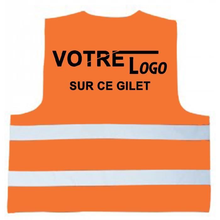 gilet orange personnalisé