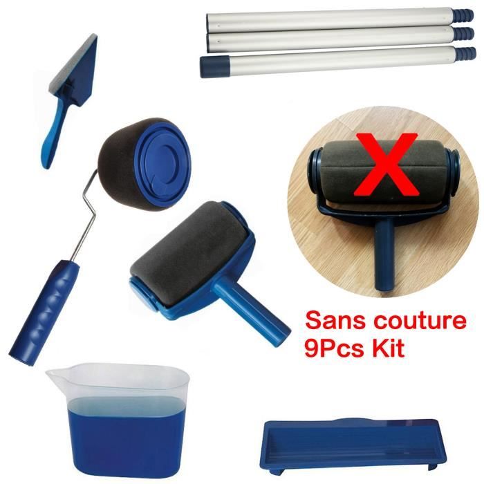 Rouleau de peinture ,Sans couture,Paint Runner PRO avec reservoir Peindre brosse kit