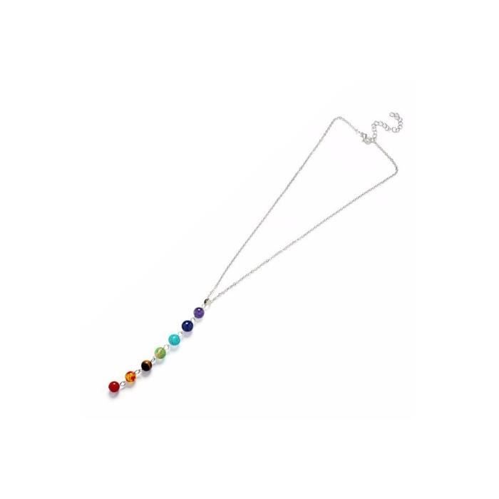 Collier Fantaisie Pendentif Pierres Résine – Occasion Bon état, Métal