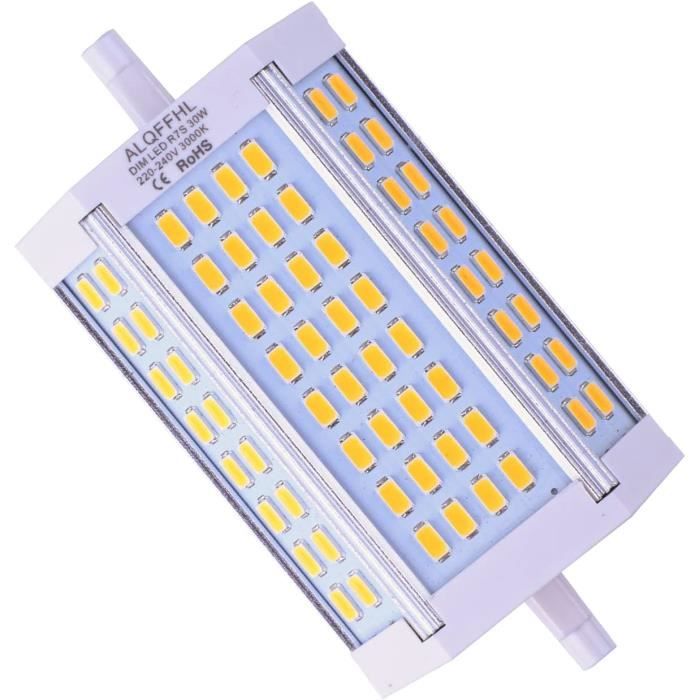 Ampoule LED R7S 118mm Dimmable 30W, LED Linéaire Projecteurs de type J