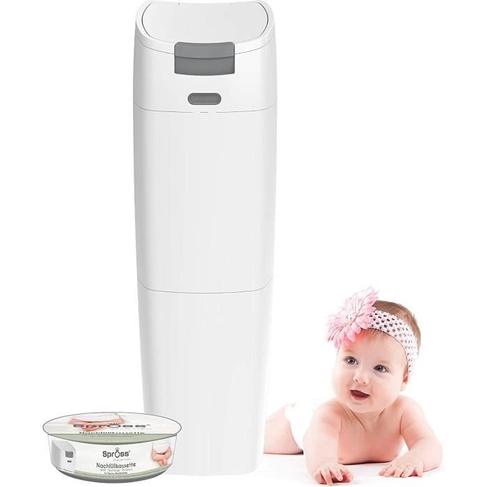 SPROSS Poubelle à Couche de Bébé avec Cassette de Recharge Système