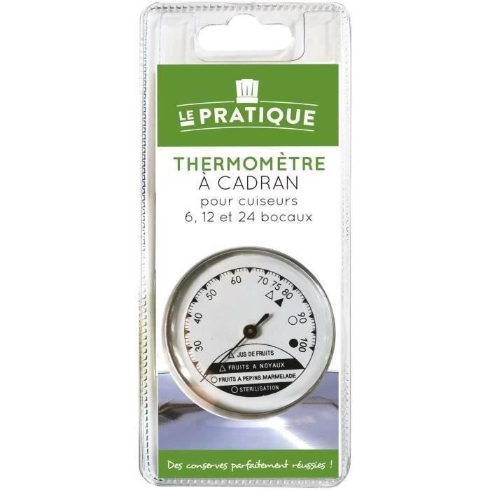 le pratique - thermomètre à cadran pour cuiseurs 5 11 et 24 bocaux