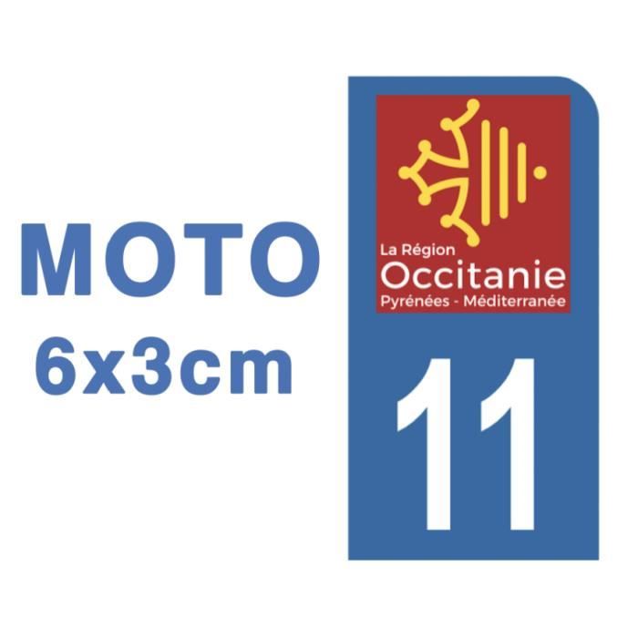 Autocollant plaque immatriculation deéartement 65 Occitanie Armoiries
