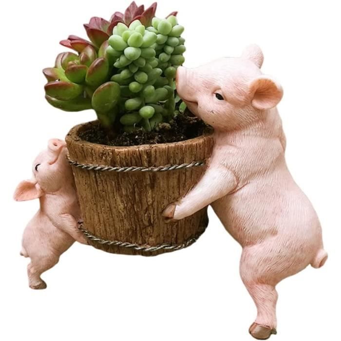Statue De Porc Pour Jardin, Statue De Cochon De Résine Pour Ornement De
