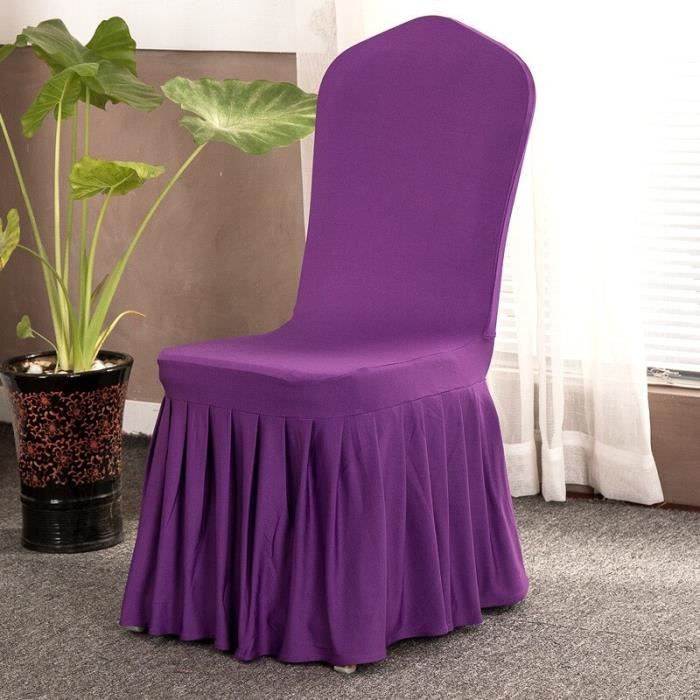 Housses de chaises extensibles couvre siège amovible confortable ne plisse pas matériau Spandex convient pour salle [408D324]