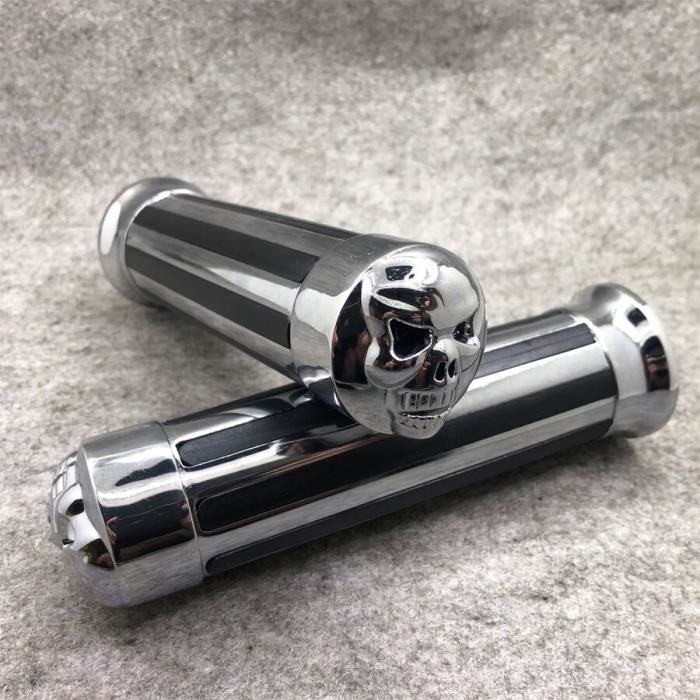 Poignées Universelles Pour Moto/scooter 22/24-25mm - Version V2 Argent, Neuf, Area1
