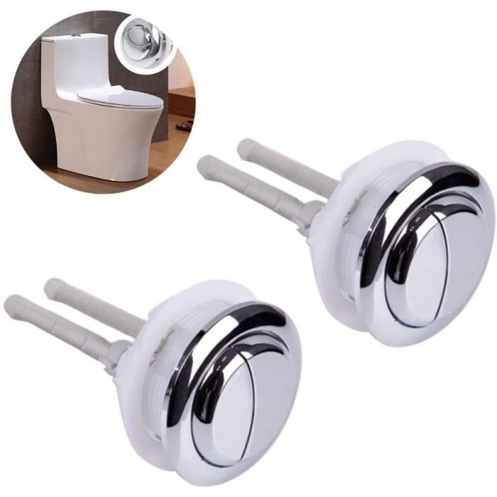 2x Toilet Boutons de Chasse d'eau de Remplacement, Double