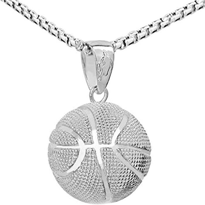 Collier Pendentif Ballon De Basket - Acier Inoxydable Doré - Neuf Avec étiquettes - Marque Tres.Or