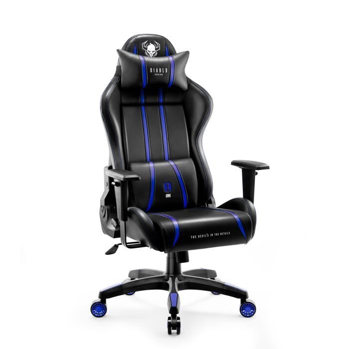 Diablo X One Chaise Gaming Fauteuil de Gamer de Bureau Accoudoirs Skaï Oreiller Cousin Lombaire Craft - vue 3