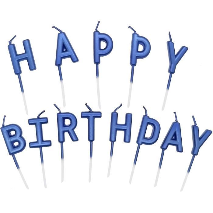 Bougie De Happy Birthday Bougie Joyeux Anniversaire Pour Decoration Gateaudeco Accessoire Bougie Anniversaire Pour Gateau De 48 Cdiscount Maison