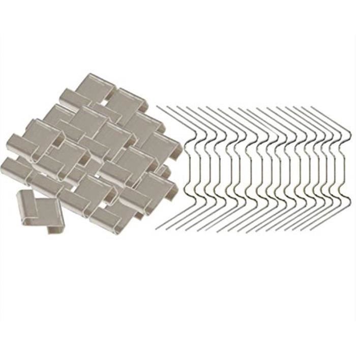 Serre W Clips Fil De Verre à Effet De Serre En Acier Inoxydable Pane Nails Argent 75PCS