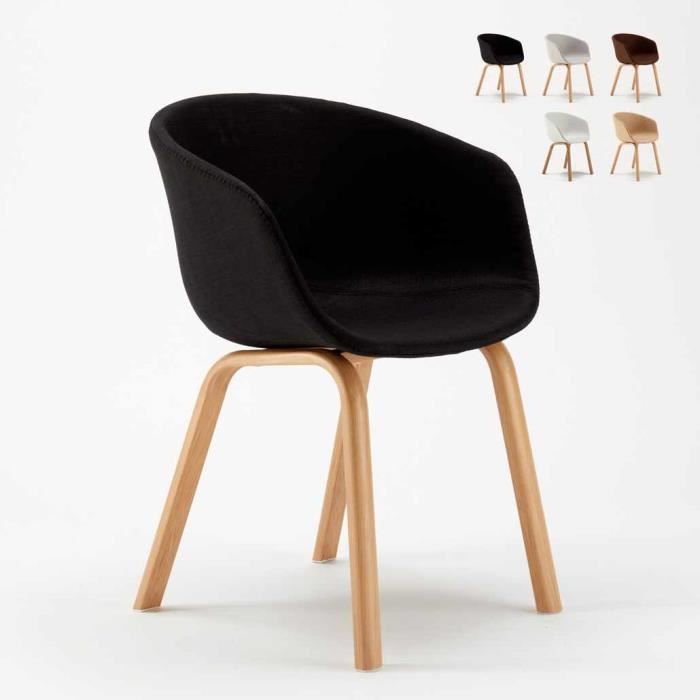 Chaise bureau Design Scandinave Komoda, Couleur: Noir - Cdiscount Maison