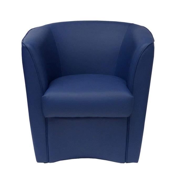 Fauteuil Pozzetto De Bureau En Simili Cuir Bleu Achat Vente Chaise De Bureau Cdiscount
