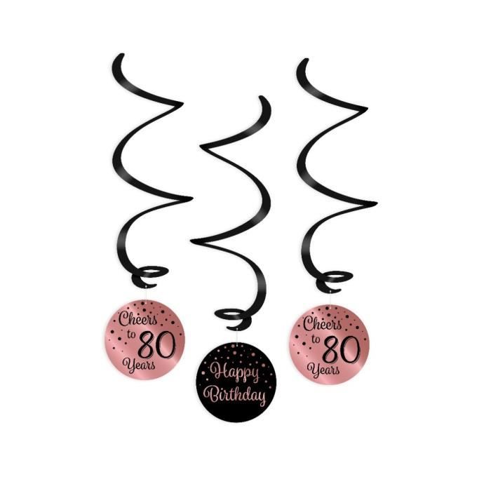 AimtoHome Lot de 30 décorations de fête à suspendre au plafond en aluminium rose avec étoile, tourbillons - Décorations pour anniversaire, mariage