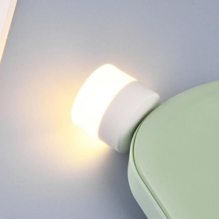 Mini lampe de lecture LED ultralégère, ronde, USB, Power Bank
