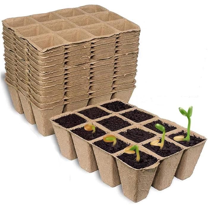 Lot De 20 Pots De Semis Biodégradables Dyiouxin 6cm - Godets De Culture Pour Plantes, Jardin Et Potager