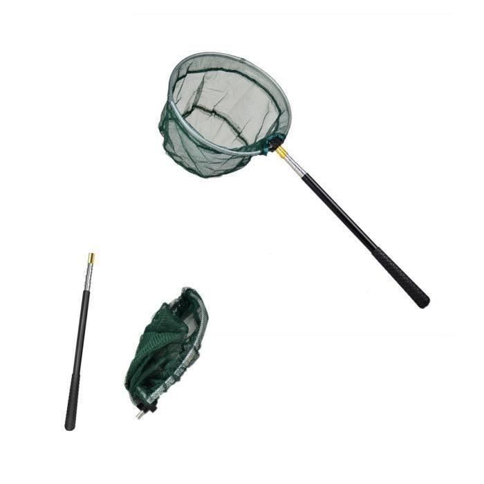 Épuisette Télescopique Xndryan 1.3m/1.7m - Filet Nylon Et Manche Aluminium Pour Pêche