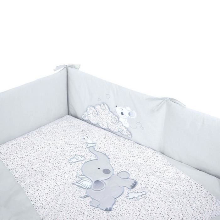 Callyna Parure De Lit Bebe Lux Avec Tour De Lit Dehoussable Application 3d Made In Eu Amis Gris Rose Cdiscount Puericulture Eveil Bebe