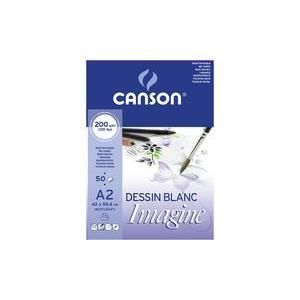 CANSON Bloc 50 feuilles Imagine® A3 - 200 g - Blanc