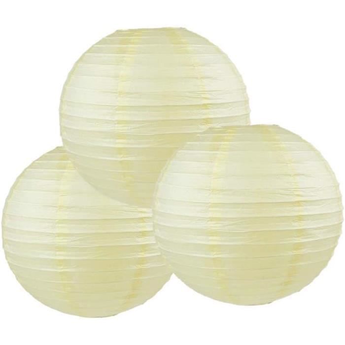 Lanternes rondes en papier de riz 10cm 50cm, boules de lampions pour décoration de mariage, fêt