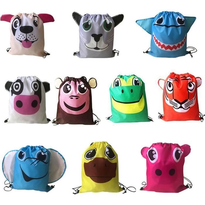 Sac De Sport à Cordon De Serrage Pour Enfants - Personnages Amusants - Idéal Piscine, école, Gym - Garçons Et Filles