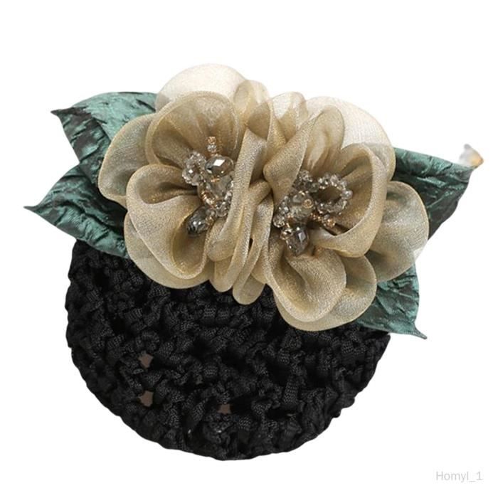Broche ou pince à cheveux bibi, tulle rouge ou brune | Cérémonie