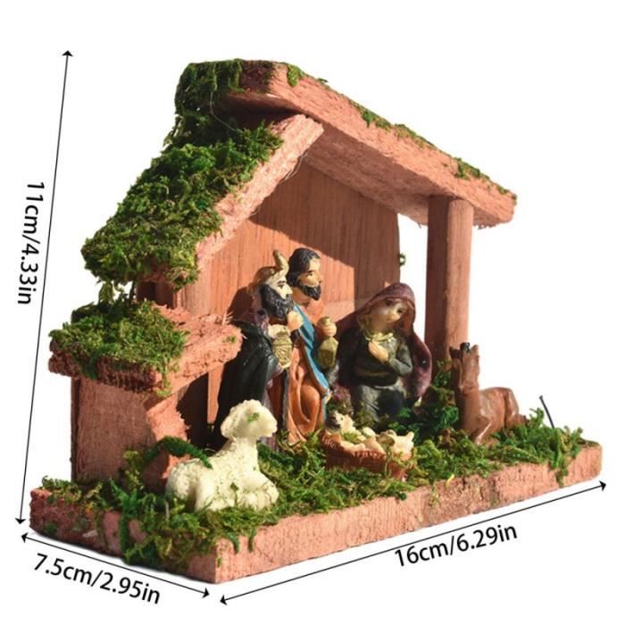Crèche Résine Crèche De Noël 12 Pièces - Figurines Nativité En