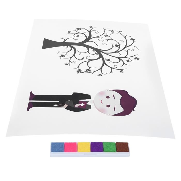 Bricolage Empreinte Digitale Signature Enregistrement Image Connexion Peinture Bebe Garcon Fete D Anniversaire Mariage 94 G 3 3 Cdiscount Maison