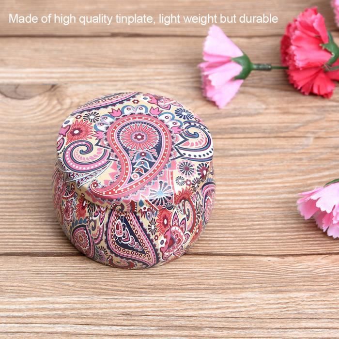 Boîte En Fer Décorative 10x5 Cm - Pour Bonbons, Bijoux, Rangement Ou Décoration De Fête