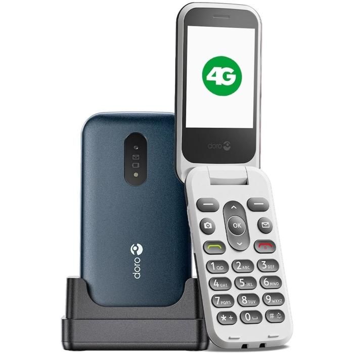 Primo by DORO 7080 Téléphone portable à clapet pour séniors Touche