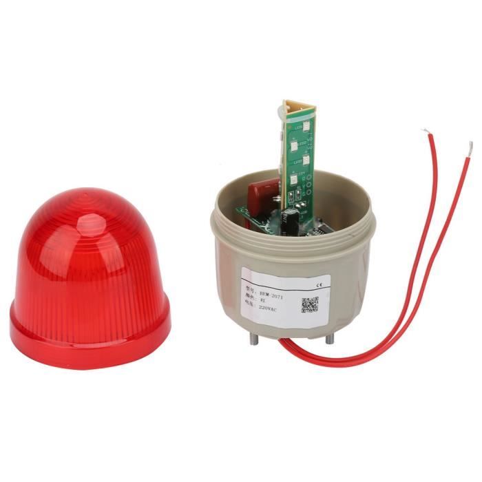 Balise Lumineuse Stroboscopique LED Rouge Rotative – Signal D’urgence Magnétique 220V
