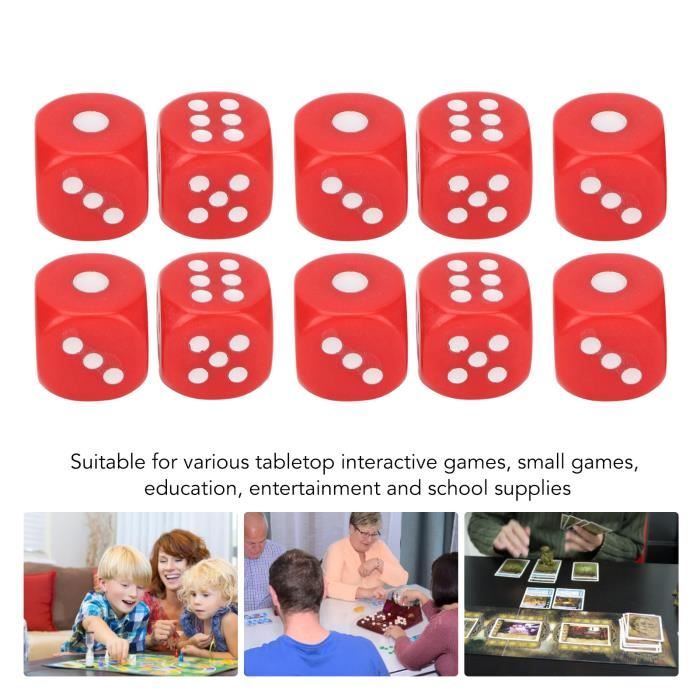 Dés Modificateur Positif - Lot De 3 - 16 Mm - Rouge Et Noir - Pour Jeux De Rôle (JDR)