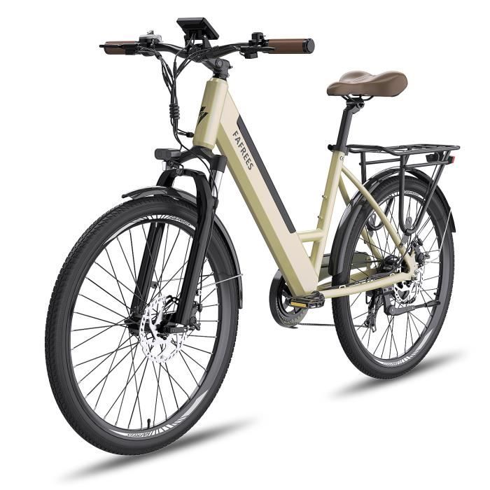 Vélo électrique pliable Fafrees F26 Pro 26 pouces Autonomie 65km Amortisseur avant Freins à disque Batterie 36V14,5Ah Or