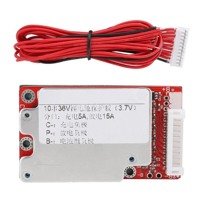10S 36V 30A avec équilibrage Li-ion Lithium 18650 Carte de Protection de Batterie BMS PCB Anti-vieillissement avec Fonction
