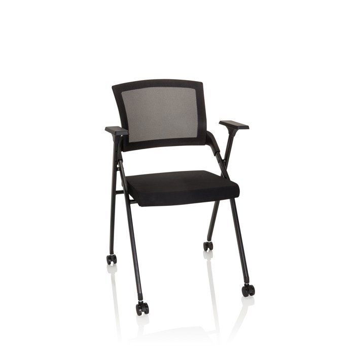 Chaise pliante - hjh OFFICE - PRIORITY II - Noir - Tissu / Tissu maille Chaise pliante - hjh OFFICE - PRIORITY II - Noir - Tissu / Tissu maille