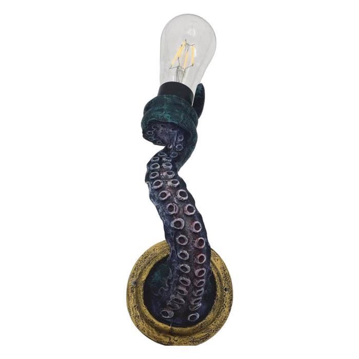 Lampe électrique rétro pieuvre avec ampoules E27 appliques murales tentacules lanternes décor à la maison prise UE Mauve