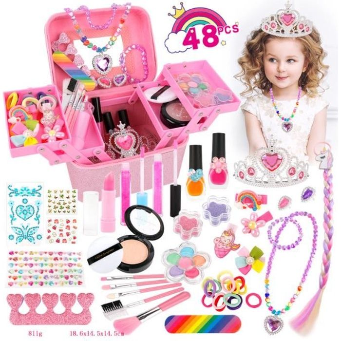 Sac à Main Jouet Enfant Avec Maquillage - Accessoires Déguisement Princesse Pour Filles 3-6 Ans