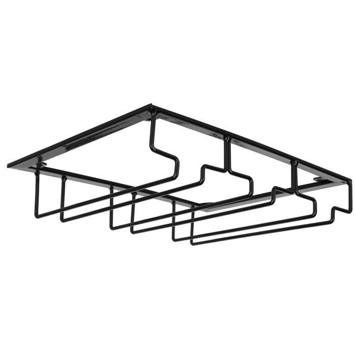 Porte-verres à Vin Sous Armoire Dianoo – Rangement Métal Chromé, 1 Rangée, 18 Cm, Facile à Installer - 3
