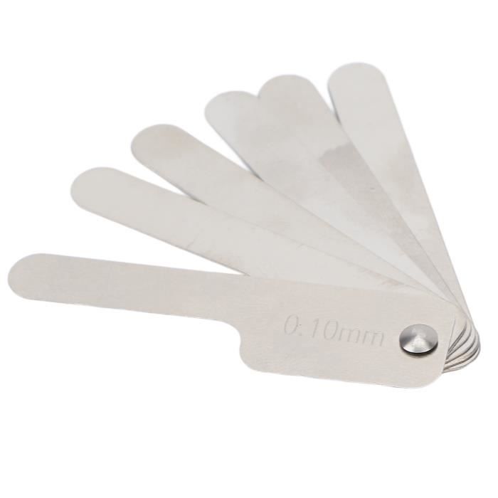 Jauge D'Épaisseur Feeler Gauge Jeu De Cale Mecanique 32Pcs + Jauge D'Épaisseur Coudeé 16 Lames