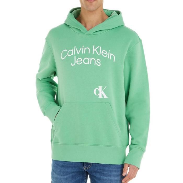 Sweat Vert Homme Calvin Klein Jeans Curved Green Cdiscount Prêt