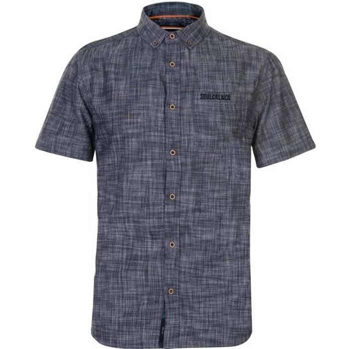 Soulcal à manches courtes All over Motif Chemise Homme Gents Everyday Léger