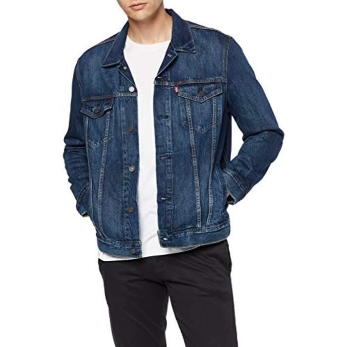 Blouson Cuir Noir Redskins Style Trucker - Taille L - Occasion Très Bon état