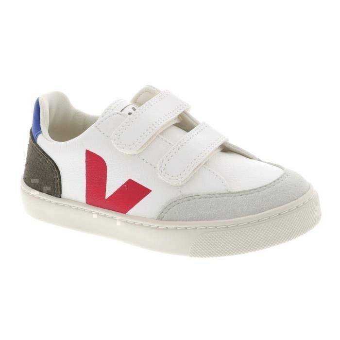 Basket Veja Vente Privée - Chaussure Veja Esplar Velcro Chromefree Cuir  Enfant Doré