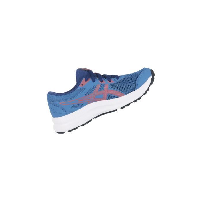 chaussures de running asics contend 8 gs junior - bleu - garçon - drop 10mm