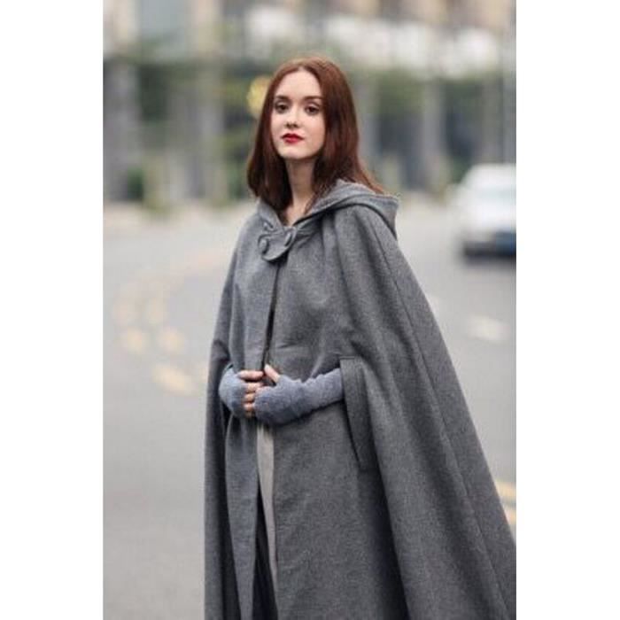 Cape avec sales capuche femme