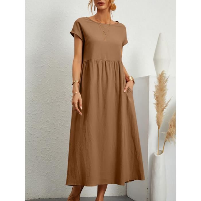 Robe Fille Manches Longues Volants - Style Élégant Col Rond - Tissu Polycoton - Automne Hiver