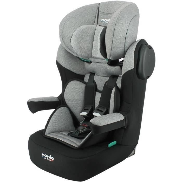 NANIA Siege auto ceinture MAX I Groupe 1 2 3 de 3 a 10 ans 9 36 kg 76 140 cm R129 Tetiere reglable Base inclinable Gris Achat Vente siege auto SA NANIA MAX I GRIS Cdiscount