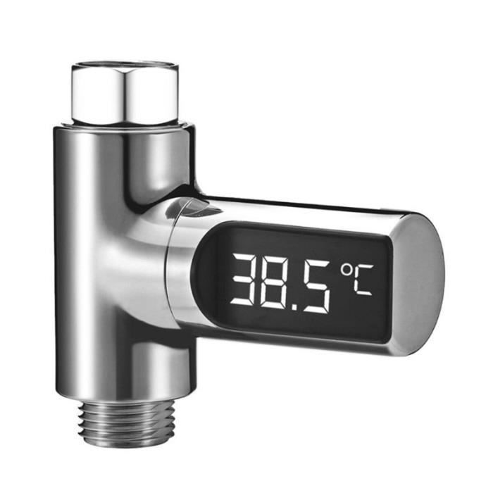 BuyWeek Thermomètre De Douche Numérique LED En Aluminium - Contrôle Température Bain Bébé