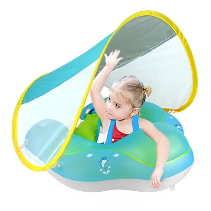 Bouée Bébé Flotteur Gonflable avec Pare-soleil pour Enfant de 6 Mois - 3  Ans Moins de 20Kg pour Piscine Plage Maison - Cdiscount Jeux - Jouets