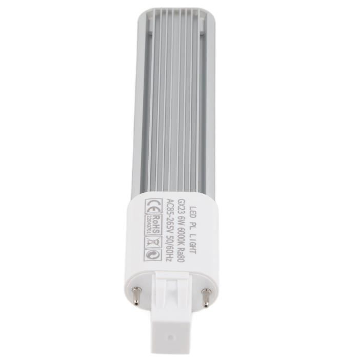 Tube LED PL G23 12W - 2 Pièces, Blanc Froid 6000K, 1200lm, Pour Armoires, Bureaux, Commerces - AC 85-265V